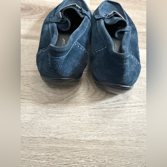 Salvatore Ferragamo Navy Suede Bit Loafers